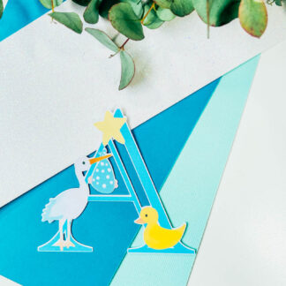 Free Printable Stork Alphabet for Crafting, scrapbooking a nursery decorations