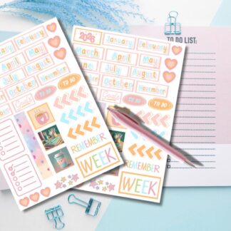 Pastel Monthly 2026 Stickers