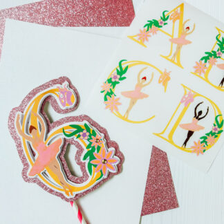 Ballerina Alphabet in a choice of skin tones