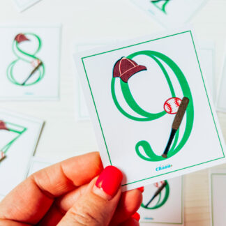Baseball Number Flash Cards