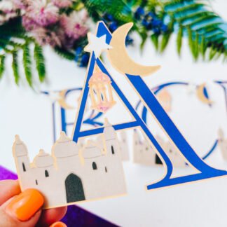Free Printable Arabian Nights Alphabet letters and numbers