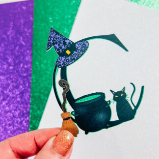 Free Printable Witch Alphabet and Numbers for Halloween print and cut projects