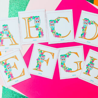 Sugar Skull Alphabet Flash Cards