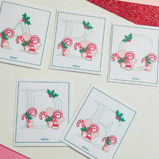 Christmas Candy Alphabet Flash Cards