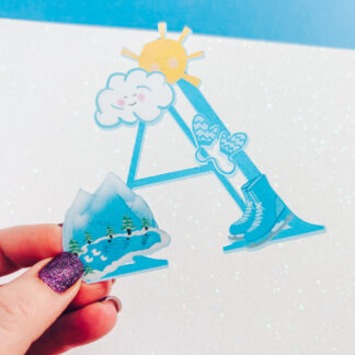 Winter Ice Skating Alphabet Set by Sarah Christie