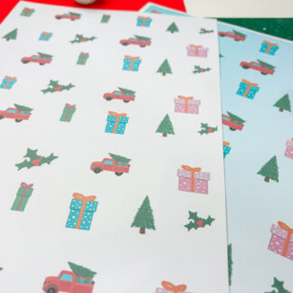 Winter Truck Patterned Paper