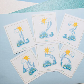 Ice Skating Number Flash Cards