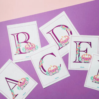 Princess Alphabet Flash Cards