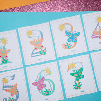 Butterfly Number Flash Cards
