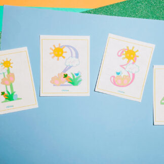 Easter Bunny Ears Number Flash Cards