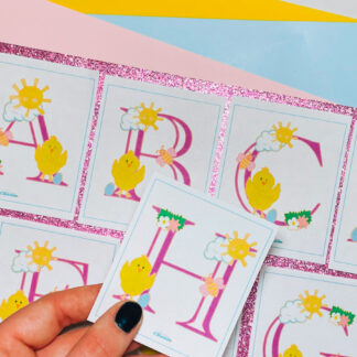 Easter Chicks Alphabet Flash Cards