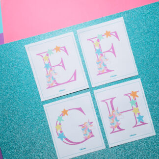 Unicorn Alphabet Flash Cards