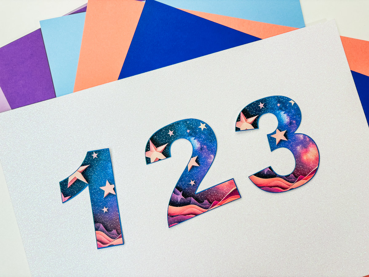 Space Alphabet and numbers PNG For Sublimation Projects