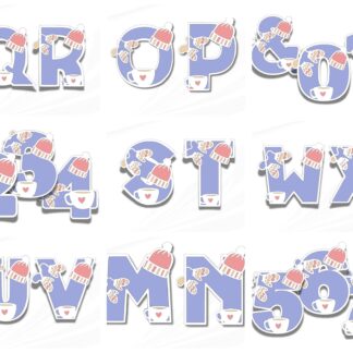 Full Winter Alphabet And Number Set