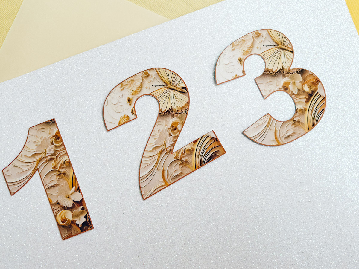 Cream Bridal Alphabet and Number Set - Image 2