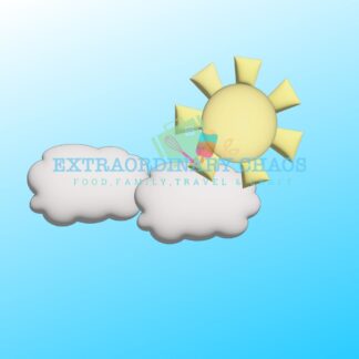 3d Sun and Cloud PNG Files