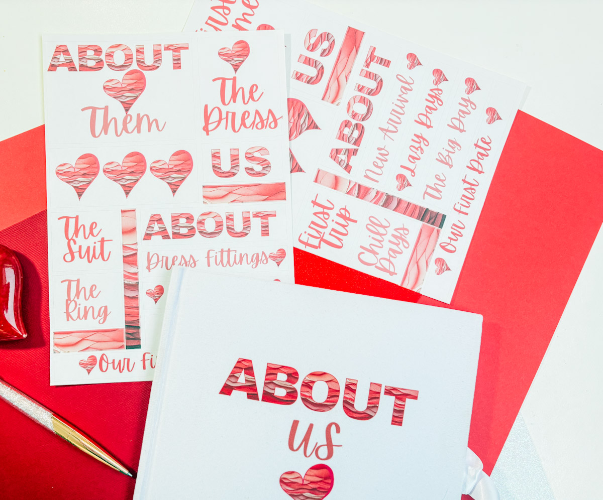 About Us PNG For Wedding Journals and Scrapbooking