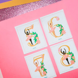 Ballerina Number Flash Cards