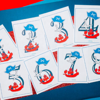 Pirate Number Flash Cards