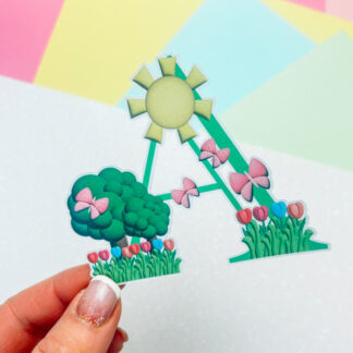 3d Spring Tulips Alphabet