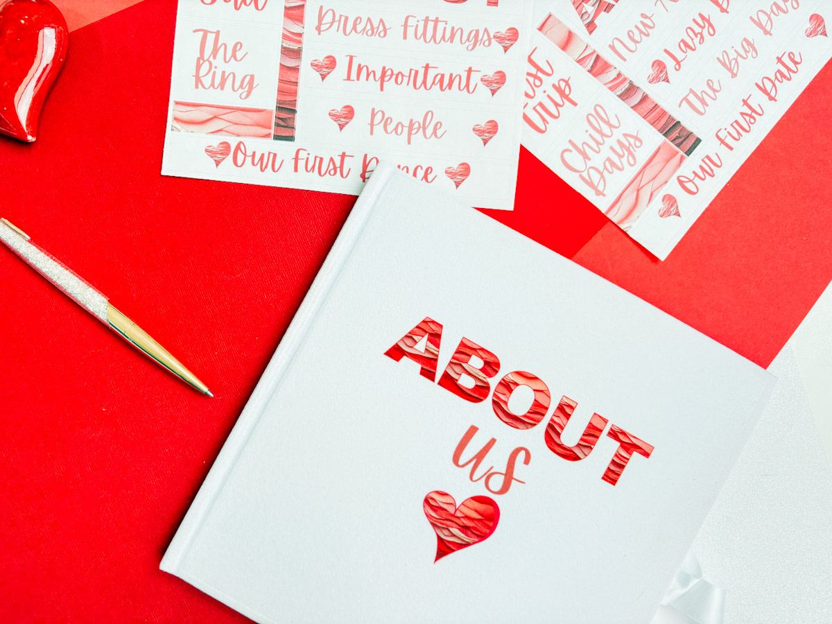 About Us PNG For Wedding Journals and Scrapbooking