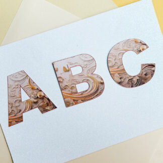 Cream Bridal Alphabet and Number Set