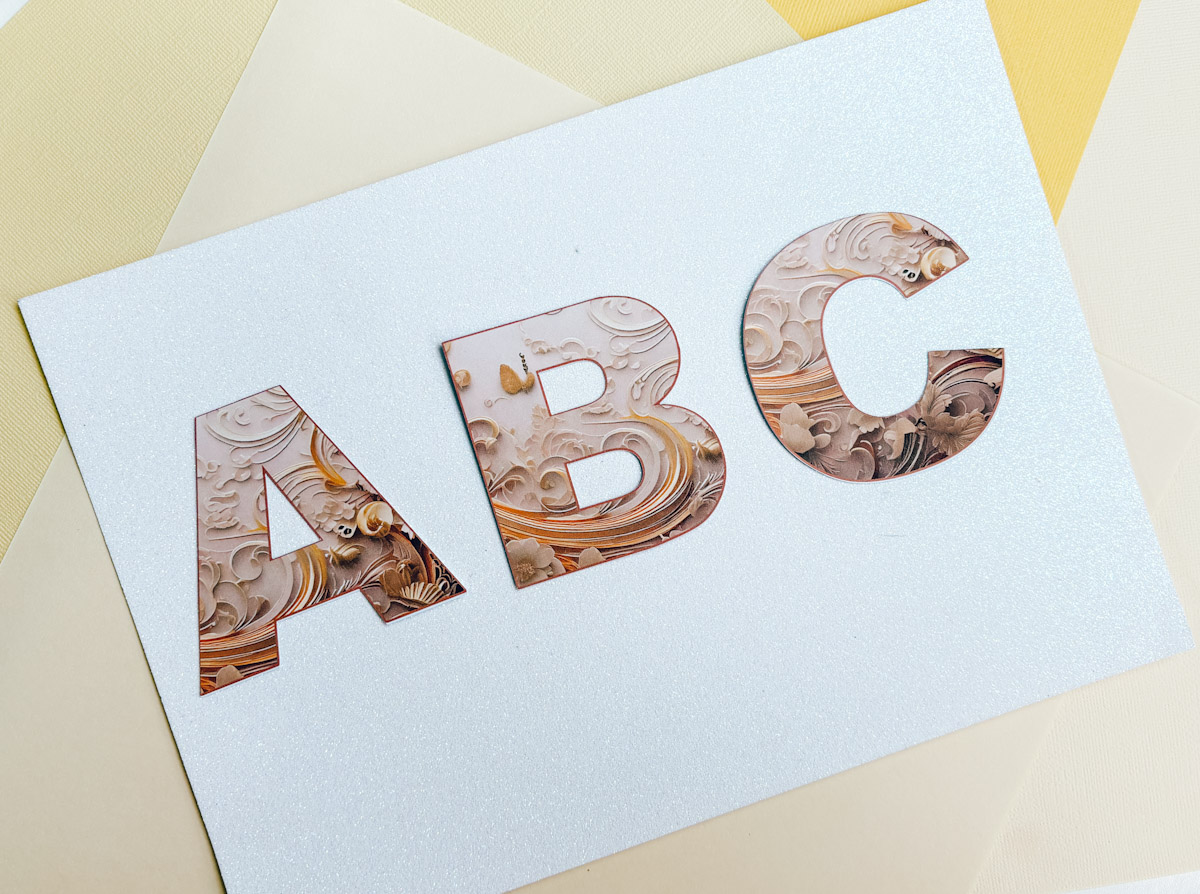 Cream Bridal Alphabet and Number Set
