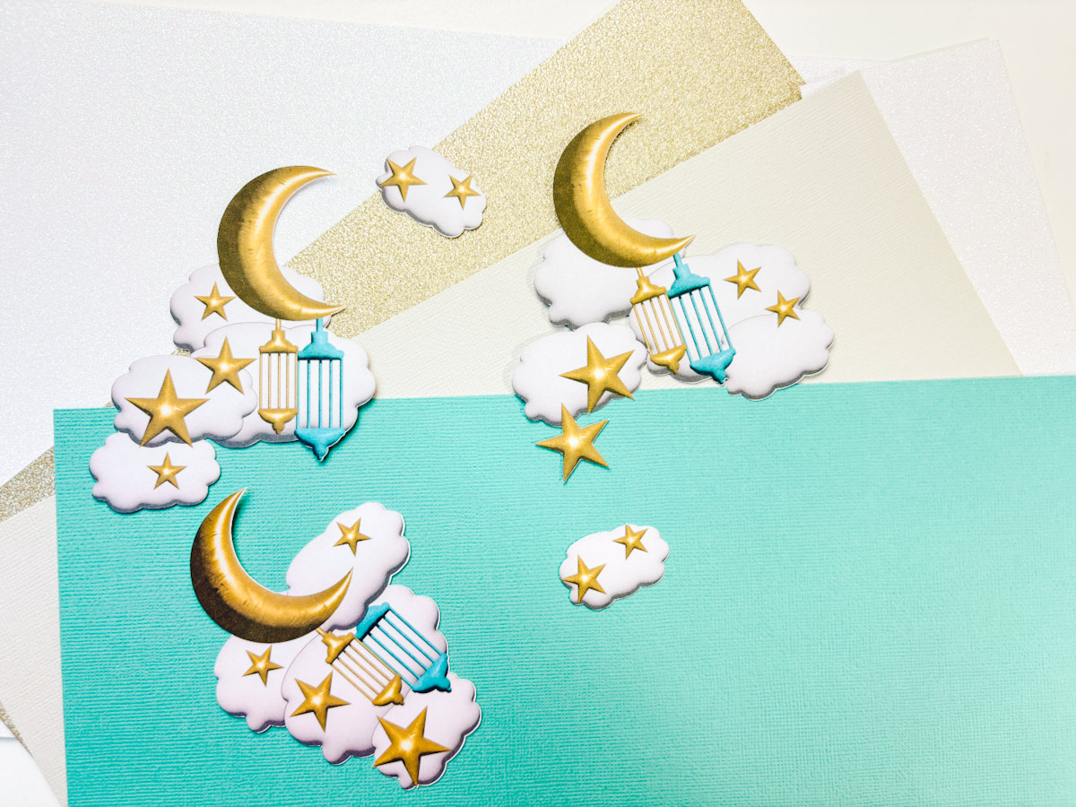 Printable 3d Effect Moon and Stars