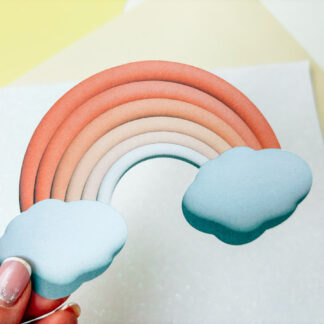 Printable Orange Rainbow for crafting and scrapbooking