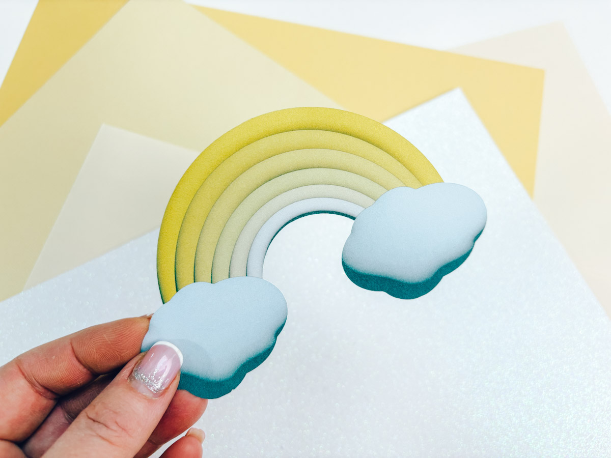 3d Yellow Rainbow Printable