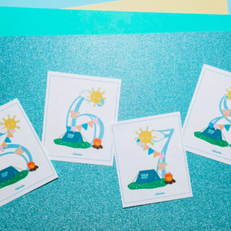 Camping Number Flash Cards