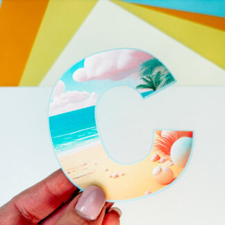 Printable Beach Alphabet for Travel Journals