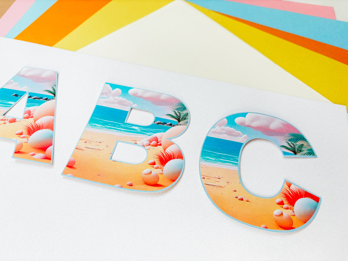 Printable PNG Beach Alphabet