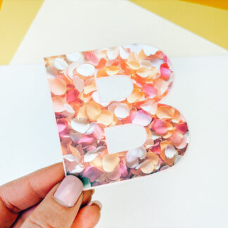 Printable Rose Petals Alphabet and Number set