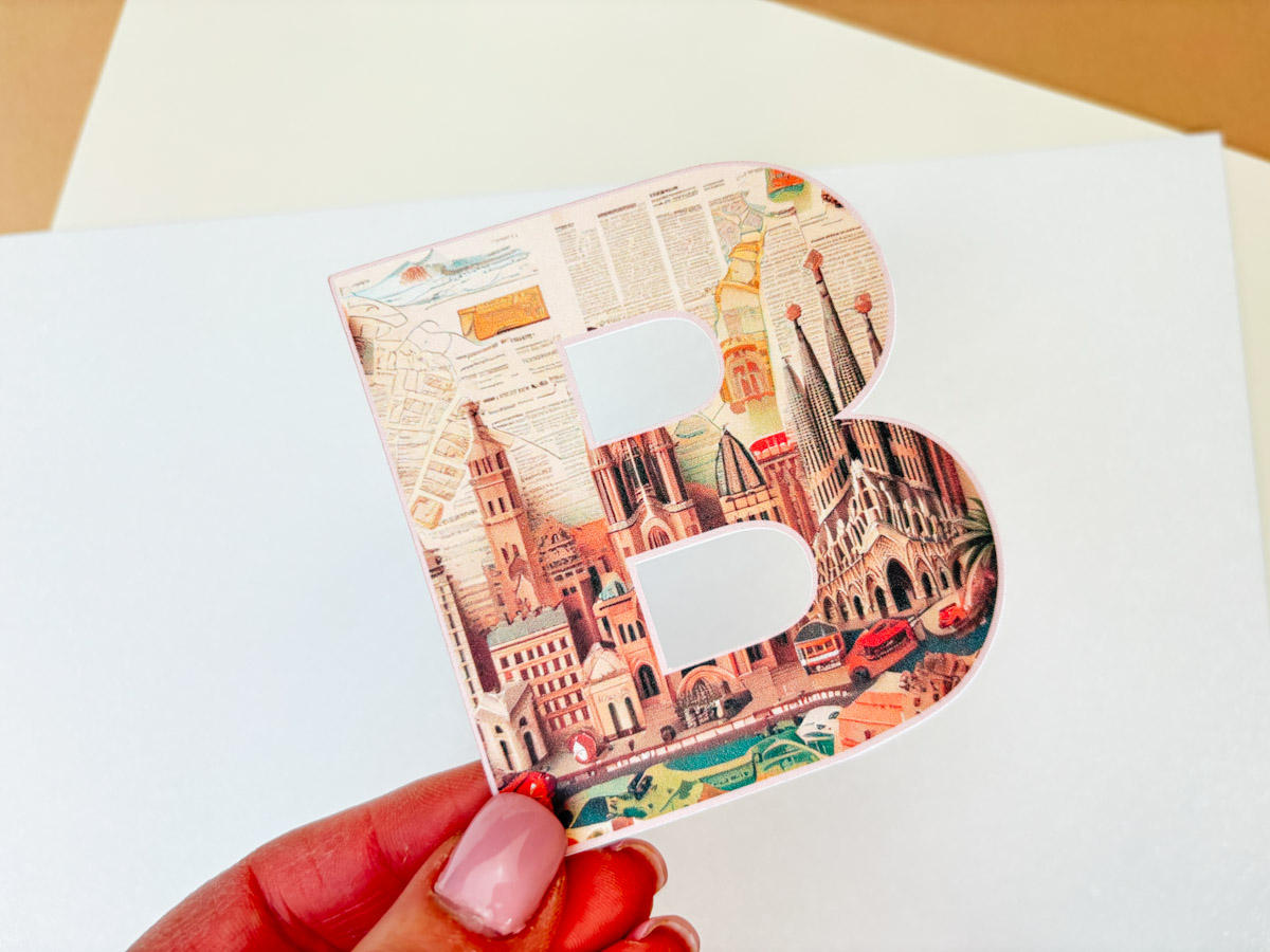 Vintage Barcelona Alphabet and Number Set for scrapbooking