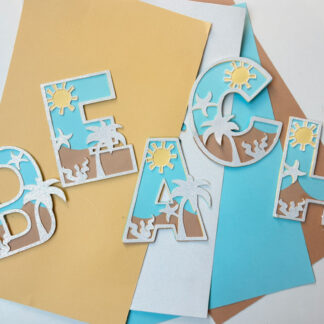 Free SVG Tropical Beach Alphabet