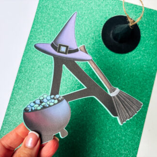 Halloween Witch Sticker Elements