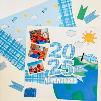 Patterns and Elements For Family Adventure Scrapbook Page