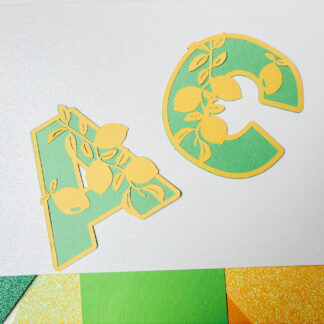 Italian Lemon Alphabet Set.