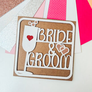 Champagne Wedding Card