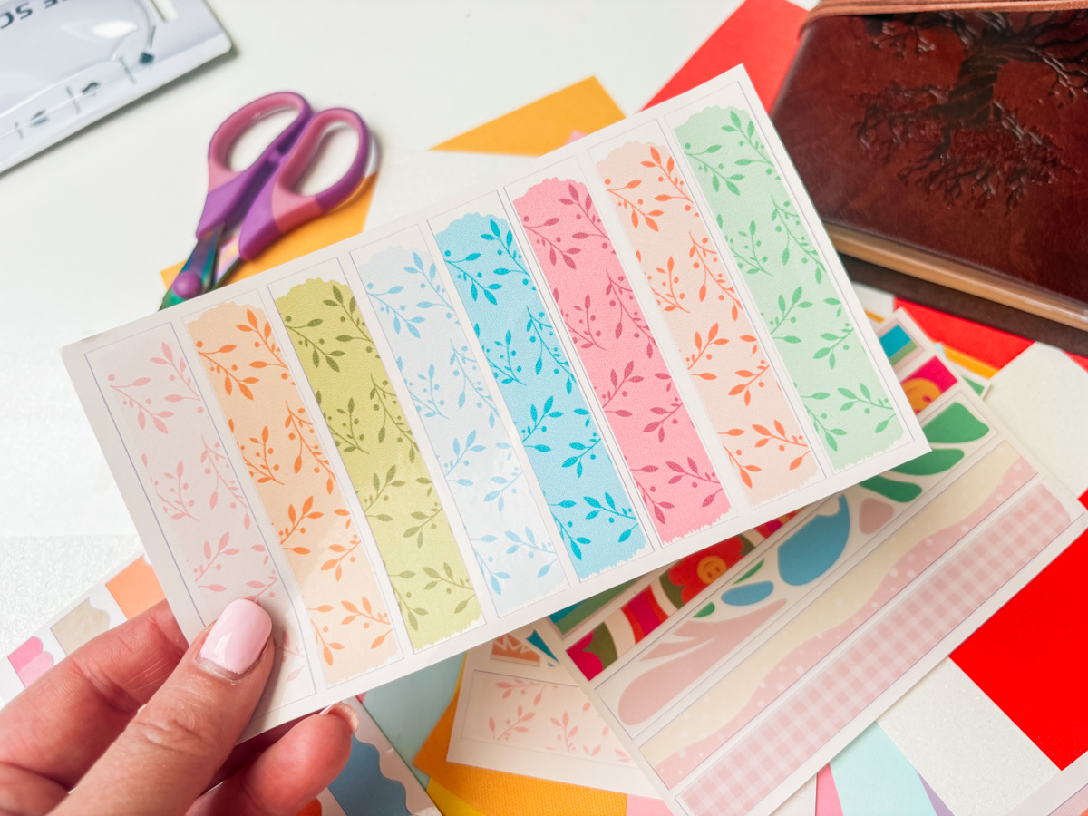 Mini Washi Sticker Sheets | Printable Sticker Sheet for Travel Journals & Planners | Instant Download - Image 2