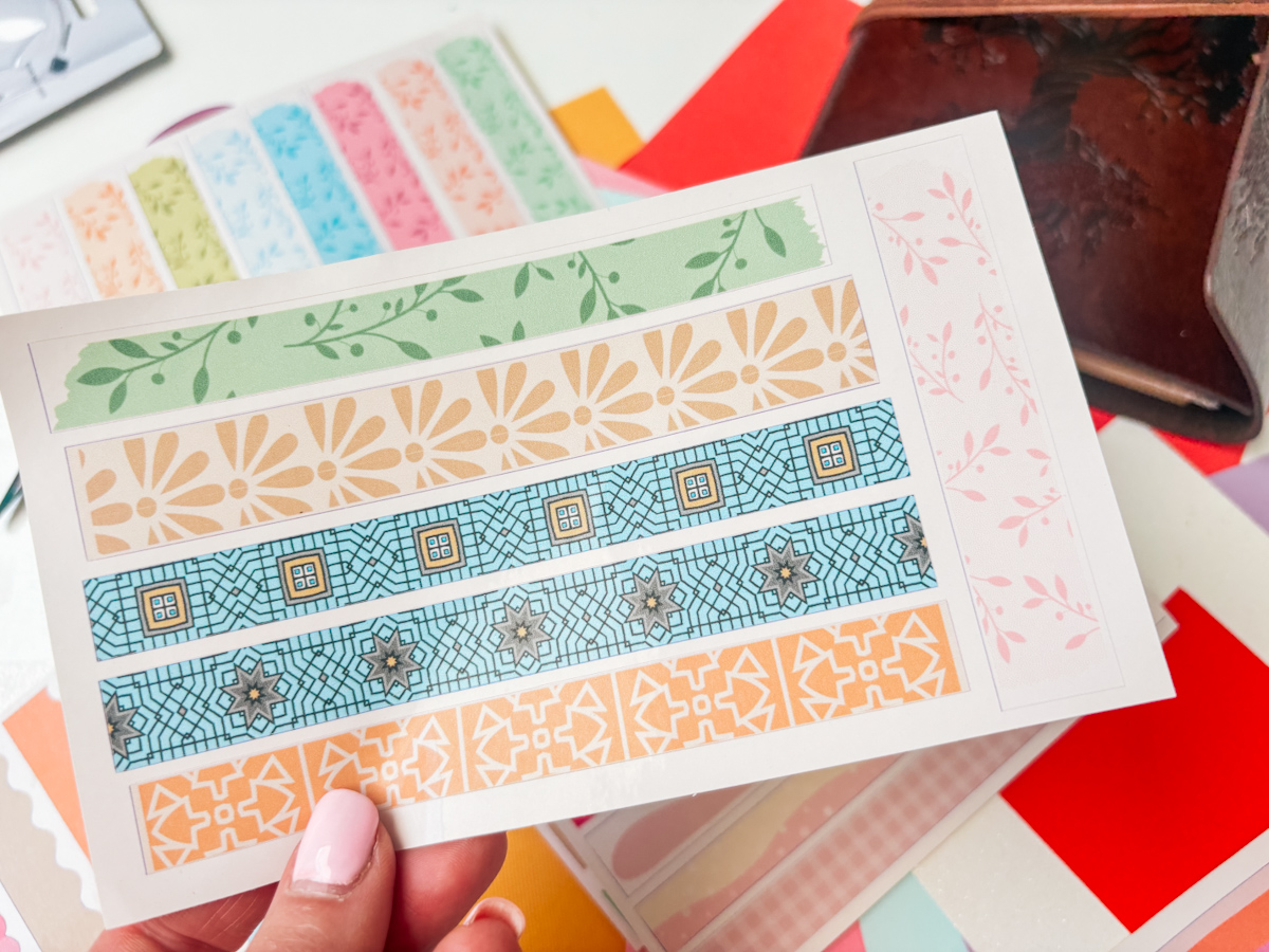Mini Washi Sticker Sheets | Printable Sticker Sheet for Travel Journals & Planners | Instant Download - Image 3