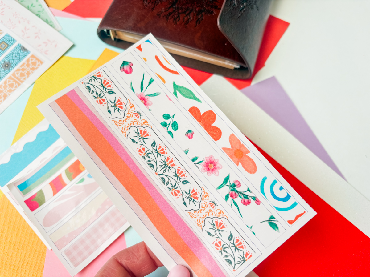 Mini Washi Sticker Sheets | Printable Sticker Sheet for Travel Journals & Planners | Instant Download - Image 4
