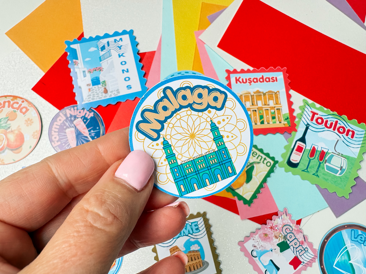 Cruise Door Magnet Stamps | 18 Printable Port Magnets | Mediterranean Cruise Décor | Digital Download | Cricut & Printable