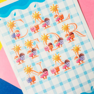 Cute Kawaii 3D Ice Lolly Alphabet and Number Set