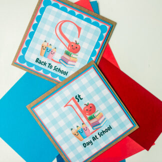 Cute back to school alphabet and number set for Cricut crafting, card making and scrapbooking